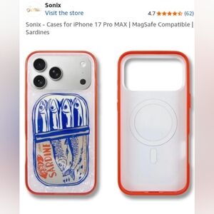 Sonix Sardine Design iPhone 17 Pro MAX Case - Red and Blue